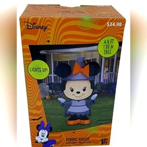 NEW Gemmy Airblown Inflatable Halloween Stylized 4.5ft Minnie Mouse Witch Disney